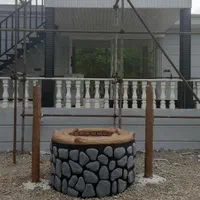 سیمان بری طرح سنگ،چوب،آبنما سیمانکاری|خدمات پیشه و مهارت|لنگرود, |دیوار