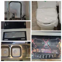 پک ۸تکه شیرآلات چینی بهداشتی سینک هود گاز