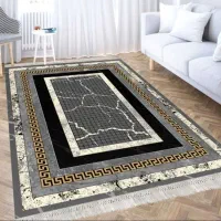 بورس گلیم فرش تم‌رنگ طوسی دودی نقره ای|فرش|قم, نیروگاه|دیوار