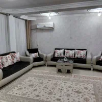 مبل هشت نفره و جلو مبلی و میز تی وی در حد نو
