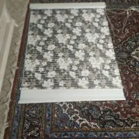 پرده زبرا سه بعدی دو تیکه . و پرده حریر استار دار