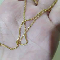 تک پوش طلا سایز یک و زنجیر مدل طنابی مستعمل|جواهرات|کاشمر, |دیوار