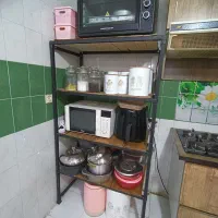 استند چهار طبقه چوب و فلز|کتابخانه، شلف، قفسه‌های دیواری|اهواز, کوروش|دیوار