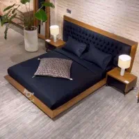 تخت خواب نو و نصب نشده با دو عدد پاتختی