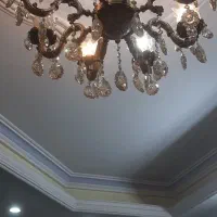 لوستر برنز ۸ شاخه سالم با همه لوازمات در حد نو