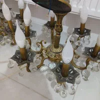 یک جفت لوستر برنز شش شاخه زیبا