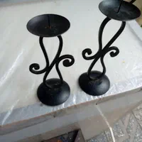 دو عدد شمعدان فرفورژه