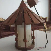 لوستر چوبی شیک|لوستر و چراغ آویز|اصفهان, آزادان|دیوار