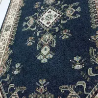 فرش سورمه ای مدل گبه|فرش|همدان, |دیوار