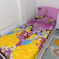 تخت خواب دخترانه یک نفره نو همراه با تشک