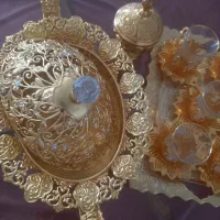 سرویس استکان ونعلبکی وسینی طلایی مارک ترک|ظروف سرو و پذیرایی|تهران, بازار|دیوار