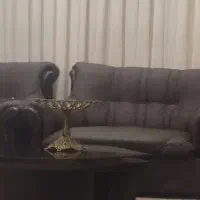 مبل هفت نفره چرم قهوه ی