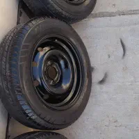 رینگ دانلوپ اصلی با لاستیک ۵ حلقه معاوضه با گوشی|قطعات یدکی و لوازم جانبی|تهران, وردآورد|دیوار