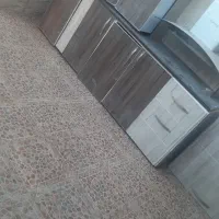 کابینت MDF تمیز با هود و سینک ظرفشویی|مصالح و تجهیزات ساختمان|رامهرمز, |دیوار