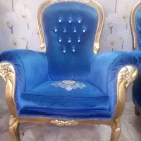 مبل 9نفره سلطنتی مخمل گلدوزی شده  2 میز  مناسب باغ