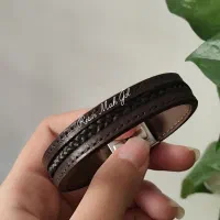 دستبند چرم با مو