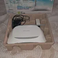 مودم درحد نو  ADSL باجعبه و ادابتور