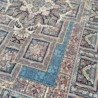 فرش‌قهرمانی جفت۶متری زمردمشهد ۱۲۰۰ اصل|فرش|اراک, |دیوار