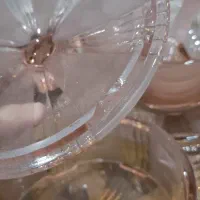 سرویس آجیل خوری صورتی قدیمی،کاسه سالاد خوری چندرنگ|کلکسیون اشیاء عتیقه|تهران, شهمیرزادی|دیوار