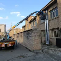 جرثقیل کفی با سبد نفر بر