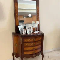 کنسول آنتیک تمام چوب