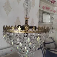 لوستر پنج شاخه ی طلایی