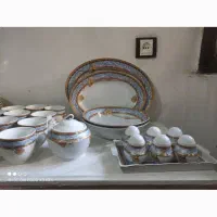 چینی طوس۱۲نفر ۸۵پارچه|ظروف سرو و پذیرایی|نسیم‌شهر, |دیوار