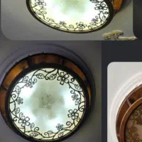 لوستر سقفی چوبی