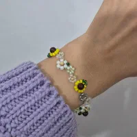 دستبند دستساز گل مناسب هدیه کادو