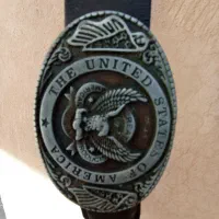 کمربند چرم سگک آمریکایی