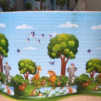 دیوارپوش طرحدار و ساده مهد کودک خانه بازی