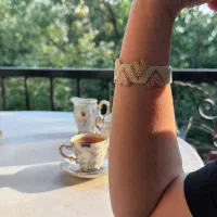 دستبند منجوقبافی مدل قلب