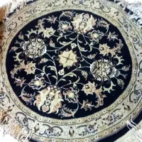 دو قالیچه ی گرد بسیار زیبا و نو|فرش|گرگان, |دیوار