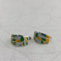 گوشواره روکش نقره میناکاری