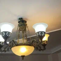 لوستر ۵ شعله برنجی