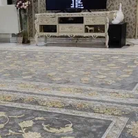 میز تلویزیون چوبی منبت کاری.