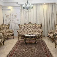مبل استیل ۷ نفره + میزناهارخوری ۸ نفره و بوفه