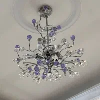 ست لوستر فلزی و کریستالی 4 شعله و 6 شعله