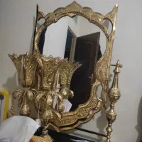 آیینه شمعدان برنجی