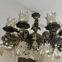 لوستر برنزی طرح فرشته|لوستر و چراغ آویز|اصفهان, چشمه باقرخان|دیوار