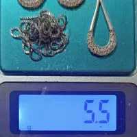 گردنبند و گوشواره نقره