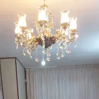 لوستر برنزی جنس آلومینیوم ۸ شاخه