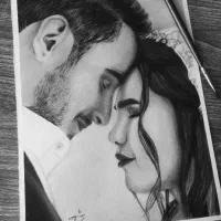 نقاشی سیاه قلم|تابلو، نقاشی، عکس|نیشابور, کوی یغما|دیوار