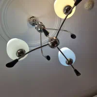 لوستر سه شاخه استیل بدون ایراد|لوستر و چراغ آویز|پردیس, فاز ۳|دیوار