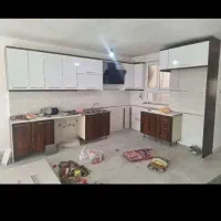 کابینت هایگلاس سفید گردویی