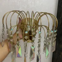 ۲ عدد لوستر دیوار کوب کریستالی