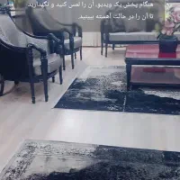 فرش نفیس سلولوزی طرح پتینه ۶ متری بسبار شیک مشکی|فرش|شیراز, خلدبرین|دیوار