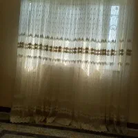 یک جفت پرده تمیز سالم همراه کتیبه ها|پرده، رانر، رومیزی|گنبد کاووس, |دیوار