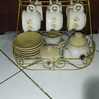 ست کامل قهوه خوری یا چای خوری۶نفره با استندش نو نو