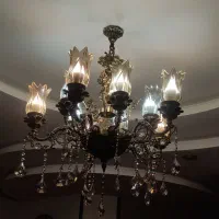 لوستر برنجی 10و12شعله